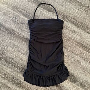 J. Crew Ruched bandeau swim dress New
